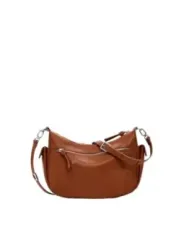 Caramelfarbene Desigual Schultertasche aus Lederette