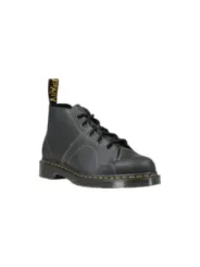 Graue Dr. Martens Lederstiefel gelb