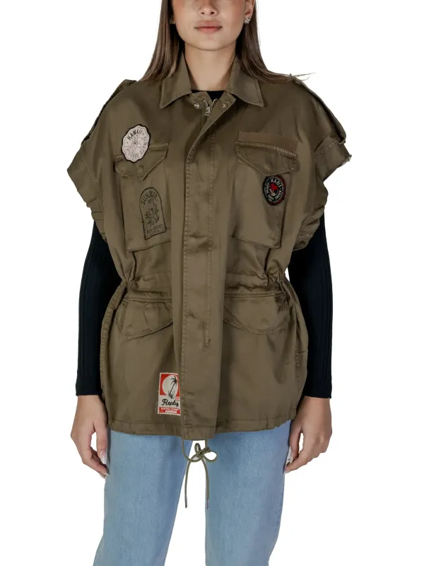 Grüne Replay Jacke mit Taschen Grüne Replay Jacke mit Taschen
