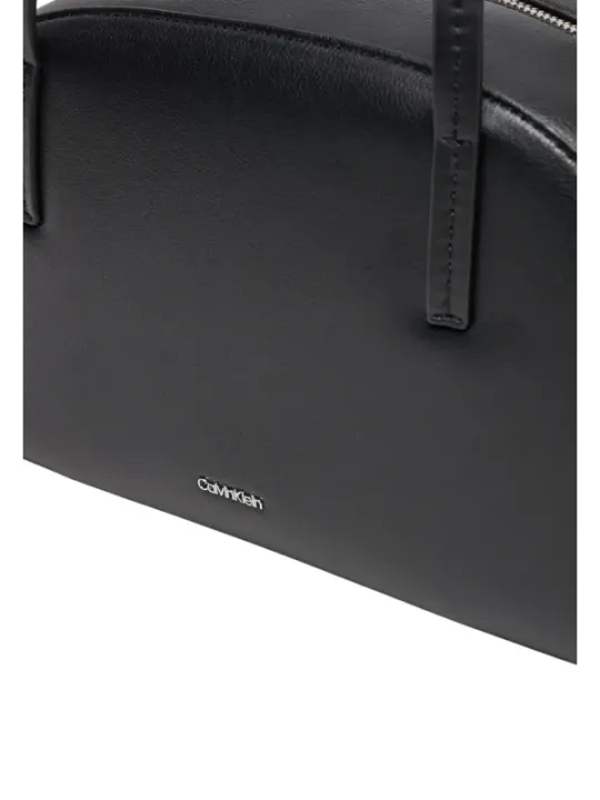 Graue Calvin Klein Leder Handtasche