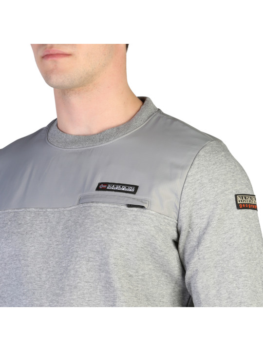 Graues Napapijri Sweatshirt mit Patch