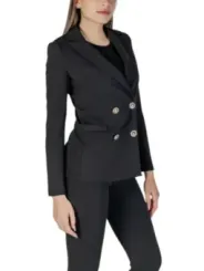 Schwarzer Damen Blazer doppelreihig