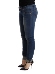 Jeans & Pants Chic Blue Washed Push-Up Skinny Jeans 300,00 € 8034166065131 | Planet-Deluxe
