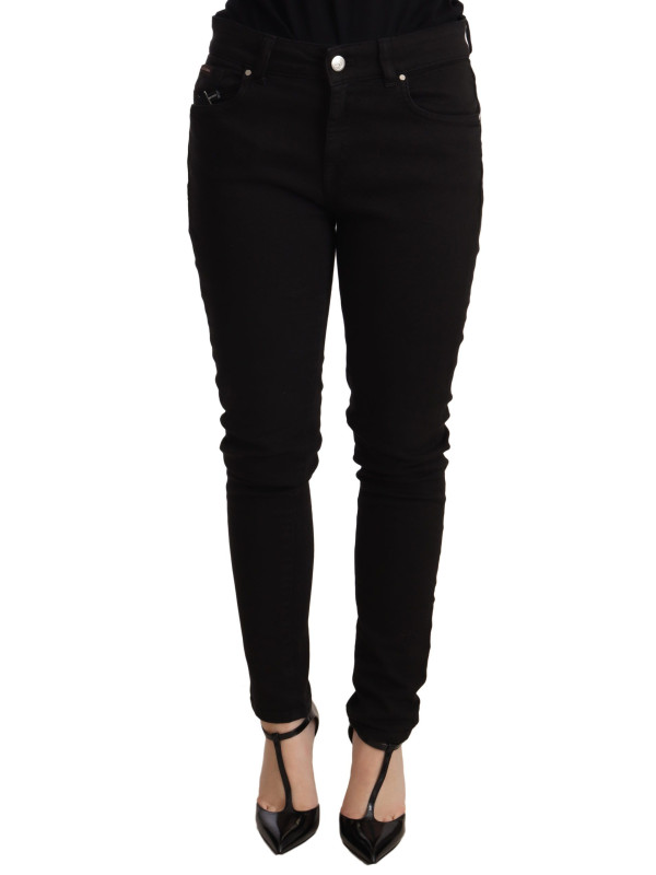 Jeans & Pants Elegant Slim-Fit Black Denim Jeans 550,00 € 8050246187319 | Planet-Deluxe