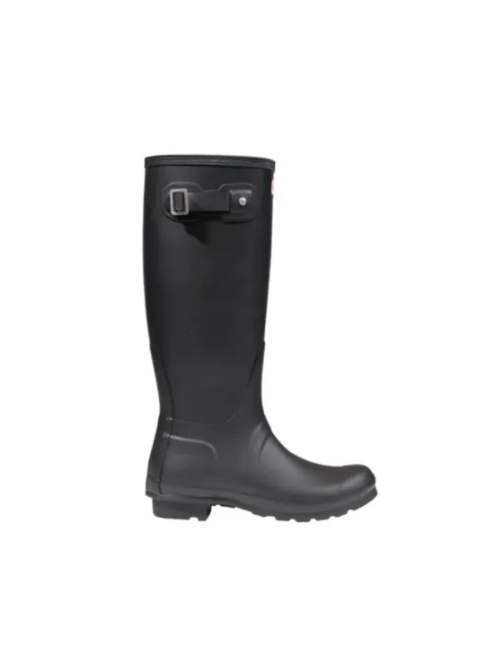 Schwarze Hunter Gummistiefel mit Logo