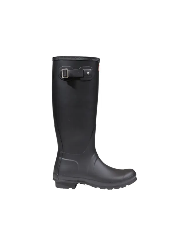 Schwarze Hunter Gummistiefel mit Logo Schwarze Hunter Gummistiefel mit Logo