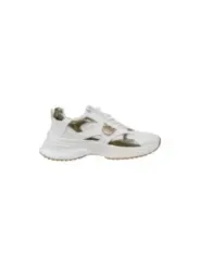 Weiße Pinko Sneaker mit Goldakzenten