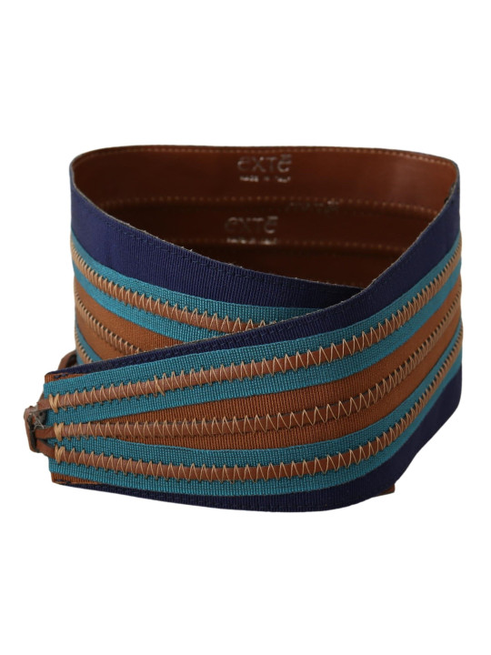 Belts Elegant Multicolor Leather Waist Belt 200,00 € 8050246180815 | Planet-Deluxe