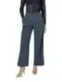 Dunkelgraue Stoffhose mit weitem Bein