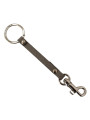 Keychains Elegant Gray Leather Keyring with Silver Accents 190,00 € 8059226919049 | Planet-Deluxe