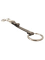 Keychains Elegant Gray Leather Keyring with Silver Accents 190,00 € 8059226919049 | Planet-Deluxe