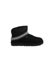 Schwarzer UGG Wildlederstiefel mit Zickzack