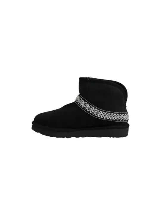 Schwarze UGG-Stiefel mit Zickzack