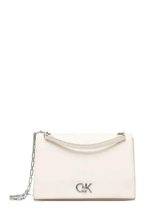 Calvin Klein cremefarbene kleine Handtasche
