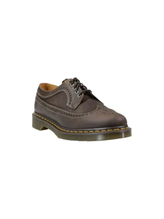 Brogue Lederstiefel mit dicker Sohle