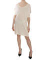 Dresses Chic Cream A-Line Elbow Sleeve Dress 300,00 € 7333413027597 | Planet-Deluxe