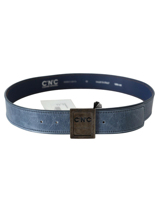 Belts Elegant Blue Leather Fashion Belt 150,00 € 7333413028044 | Planet-Deluxe