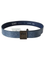 Belts Elegant Blue Leather Fashion Belt 150,00 € 7333413028044 | Planet-Deluxe