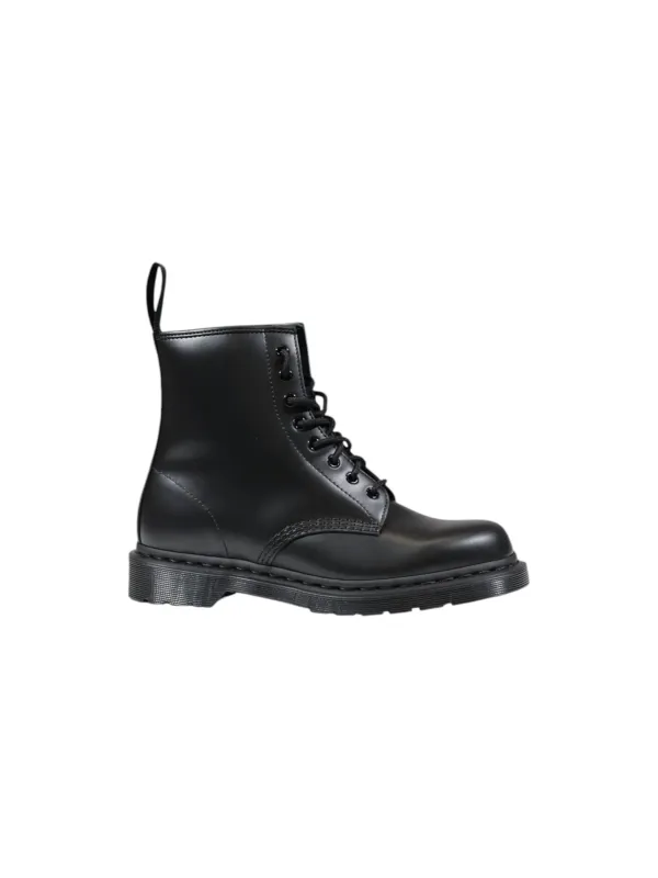 Schwarze Leder Dr. Martens Stiefel Schwarze Leder Dr. Martens Stiefel