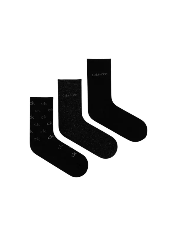 Schwarze Calvin Klein Logo Socken Schwarze Calvin Klein Logo Socken