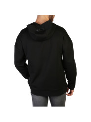 Schwarzes Kapuzen Sweatshirt lässiger Stil