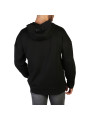 Schwarzes Kapuzen Sweatshirt lässiger Stil