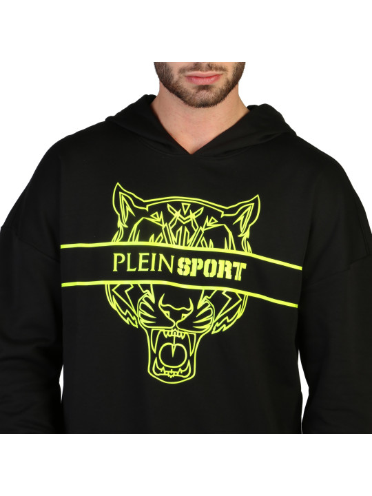 Schwarzes Sweatshirt mit Katzen-Design