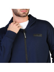 Blauer Plein Sport Kapuzenpullover mit Reißverschluss