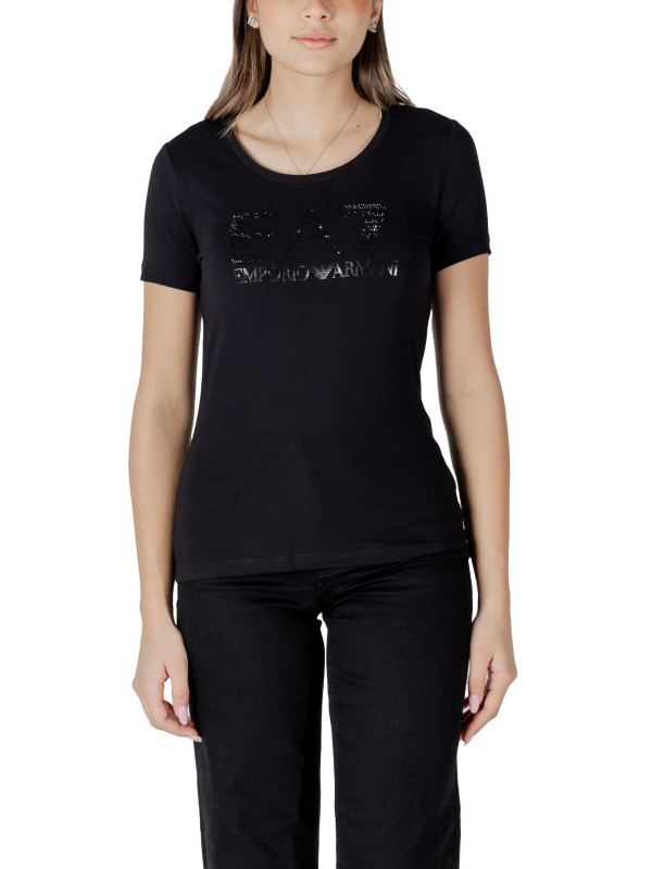 Schwarzes Armani-Logo-T-Shirt Schwarzes Armani-Logo-T-Shirt