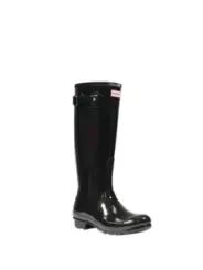 Schwarze hohe Hunter Gummistiefel