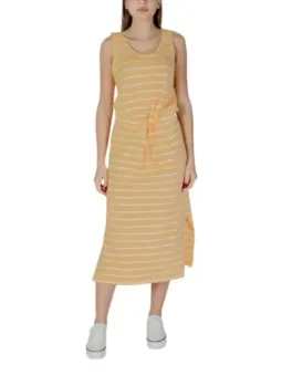 Gelb-weiß gestreiftes Sommerkleid B.young