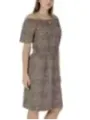 Leopardenmuster-Kleid mit freier Schulterpartie