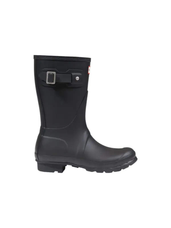 Schwarze Hunter Gummistiefel mit Schnalle