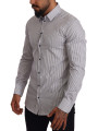Shirts Elegant Slim Fit Striped Cotton Shirt 500,00 € 8056305696839 | Planet-Deluxe