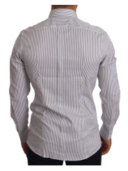 Shirts Elegant Slim Fit Striped Cotton Shirt 500,00 € 8056305696839 | Planet-Deluxe