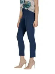 Hautfarbene, maßgeschneiderte, knöchellange Damen-Culottes