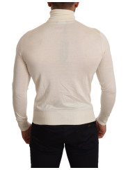 Sweaters Ivory Cashmere-Silk Blend Turtleneck Sweater 1.100,00 € 8057155144570 | Planet-Deluxe