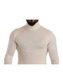 Sweaters Ivory Cashmere-Silk Blend Turtleneck Sweater 1.100,00 € 8057155144570 | Planet-Deluxe