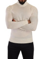 Sweaters Ivory Cashmere-Silk Blend Turtleneck Sweater 1.100,00 € 8057155144570 | Planet-Deluxe