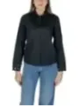 Schwarze Seidenbluse klassischer Schnitt Jacqueline De Yong