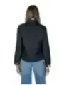 Dunkelblaue Bluse mit Spitze Manschetten