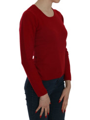 Sweaters Elegant Red Cashmere Pullover Blouse 600,00 € 8050246180037 | Planet-Deluxe