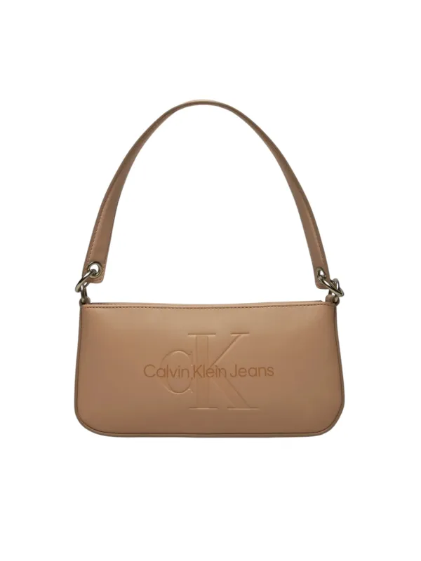Helle braune Calvin Klein Handtasche Helle braune Calvin Klein Handtasche