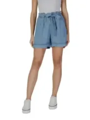 Blaue B.young Jeansshorts mit Rüschen
