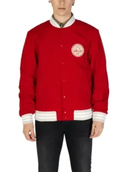 Rote Replay-Jacke mit Streifen