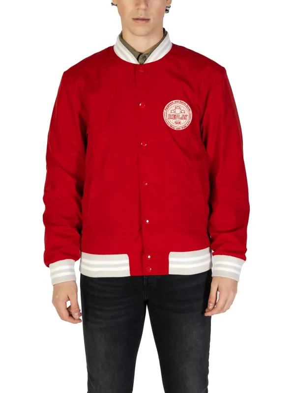 Rote Replay-Jacke mit Streifen Rote Replay-Jacke mit Streifen