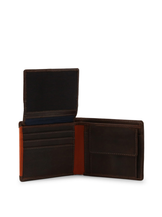 Dunkelbraune Lederbrieftasche, kompakt und stilvoll