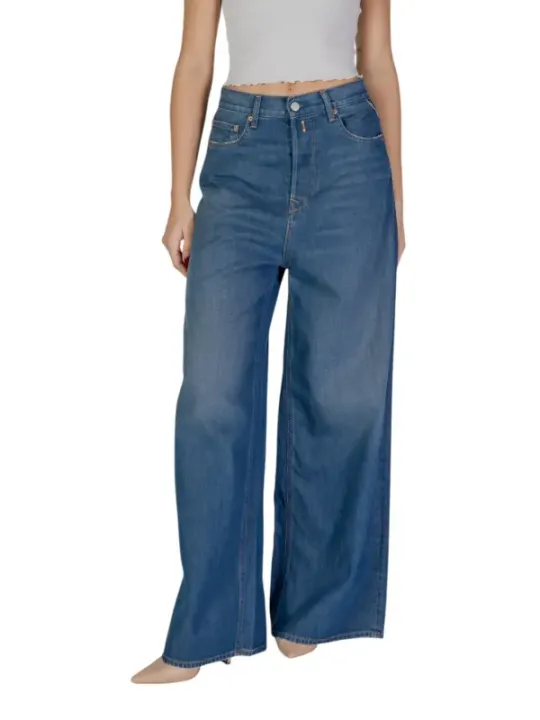 Leichte, hochtaillierte Replay Weithosen Jeans