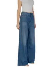 Medium blaue Jeans hohe Taille