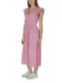 Pinkes B.young Midikleid mit Schleife